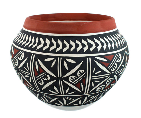 Native American Hand Crafted Acoma Pottery By Artist L. Vallo SN20032